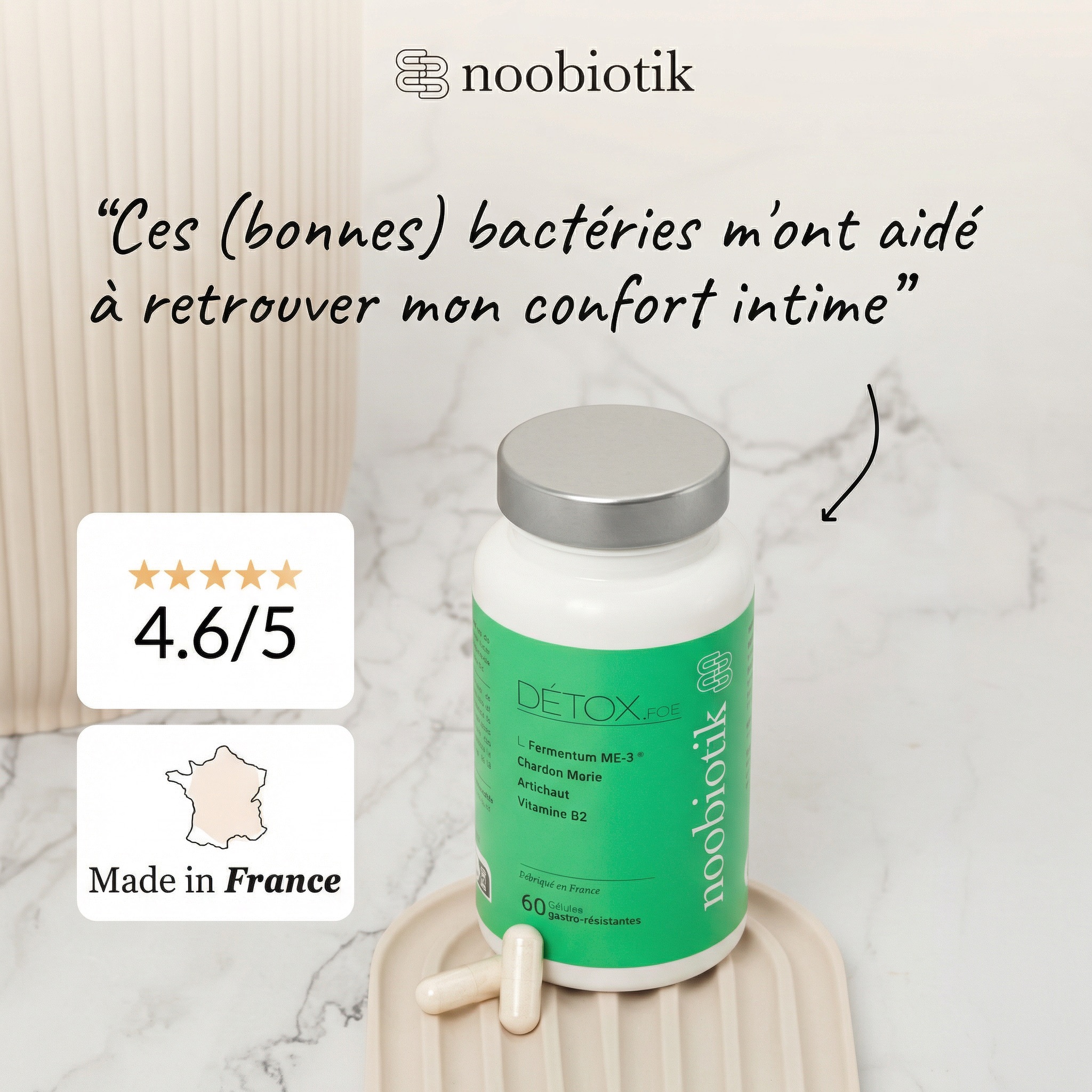 Visuel produit IA cosmétique en mise en scène